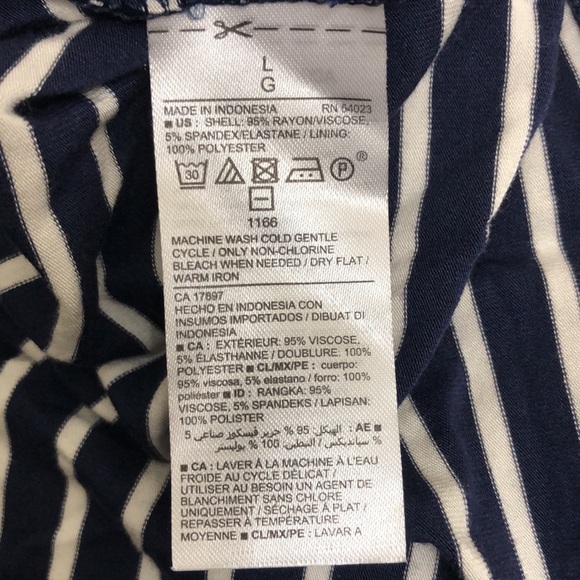 NWT- Old Navy High-Neck Ruffle-Hem Striped Maxi Dress - Picture 8 of 8